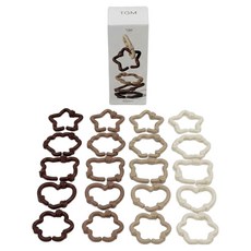 티지엠 소근육 발달 시그니처 고리 치발기 4종 x 5p 세트 고리 친구들, 코지 브라운, 1세트