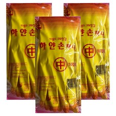 하얀손 국내산 미니 고무장갑, 옐로우, 중(M), 3개