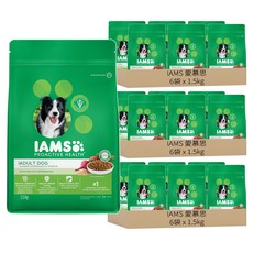 IAMS 愛慕思 健康優活 成犬營養配方乾糧, 雞肉口味, 1.5kg, 18包