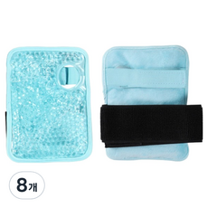 비즈온 손목 고정밴드 냉온 찜질팩 블루, 8개