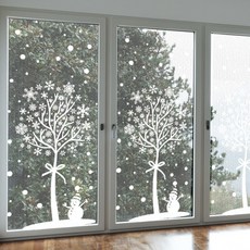 Aircep glue 聖誕雪花窗貼 2.2m 2入, 白色