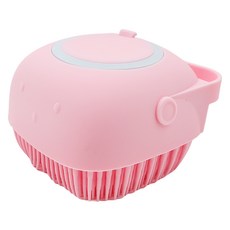 PUKU 藍色企鵝 矽膠沐浴刷, 耐熱至80°C, 80ml, 粉色, 1入, 1個