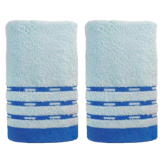 ELEGANCE 北歐星月毛巾 74 x 33cm 78g, 藍色, 2條