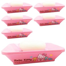 收納王妃 小熊方形肥皂盤, Hello Kitty, 6個