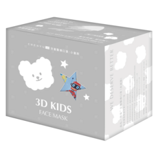CHENYU 辰昱 3D醫療透氣口罩 7-12歲適用, 機器人車車, 30片, 1盒