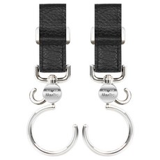 Manito 嬰兒車掛鉤, 黑色(銀色掛鉤), 2個