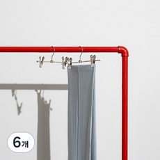 마와 논슬립 치마 바지 걸이 클립형 K30D, 화이트, 6개
