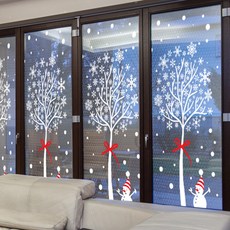 Aircep glue 聖誕雪花窗貼 2.2m 2入, 紅色