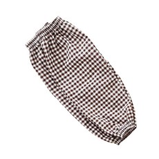 씨티컴퍼니 면 체크 작업용 팔토시 양팔착용 세트, 브라운