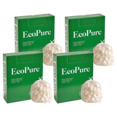 에코퓨어 배접형 분리수거 쓰레기봉투 유백 100p, 4개, 80L