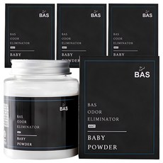 Bas 迷你Plus車用除臭劑 嬰兒爽身粉香, 4個