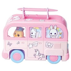 TAKARA TOMY 畫畫毛絨好朋友 DIY彩繪玩具 培養創意 安全無毒, 小雞巴士組, 1組