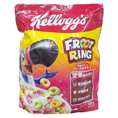 家樂氏 香果圈 FROOT RING, 天然色素, 色彩繽紛, 多種水果風味, 320g, 1包