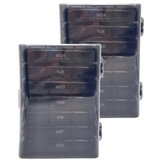 巧居醬小舖 七天藥盒 黑色, 2個