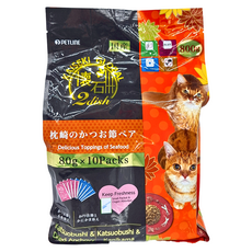 PETLINE 懷石 綜合貓糧 枕崎鰹魚口味 橘色 10包, 玉米 + 魚粉, 80g, 1袋