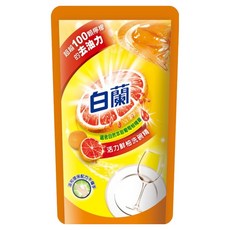 白蘭 動力配方洗碗精 補充包 鮮柚, 800g, 1包
