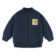 milk mile 童款直條紋絎縫外套