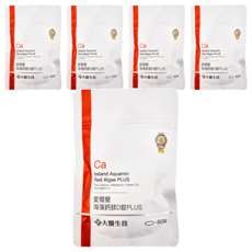 大醫生技 愛爾蘭海藻鈣鎂D錠PLUS, 黃金配方鈣鎂比3:1, 含維生素D3, 維生素K, 60錠, 5包