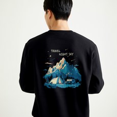 옥스타 남녀공용 별밤 여행 특양면 맨투맨 4SSP023