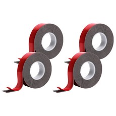 Skora 超強力泡棉雙面膠帶 車用 灰色 1.2cm x 2m, 4個