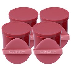 雙面氣墊粉撲 7入, 粉色水滴形, 4組