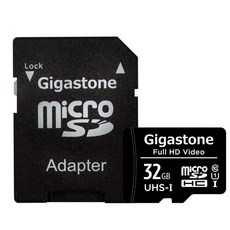 GIGASTONE 立達 MicroSDHC C10 UHS-I U1 記憶卡 Full HD Video 防水防震耐高低溫防X光 手機平板行車紀錄器適用, 32GB, 1個