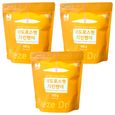 마도로스펫 반려동물 치킨텐더 동결건조간식, 100g, 3개