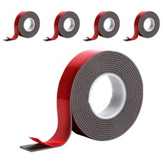 Skora 超強力泡棉雙面膠帶 車用 灰色 1.2cm x 2m, 5個