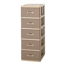 KEYWAY 聯府 風尚櫃 附輪 dxl 50, 5層, 卡其色