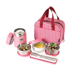 韓國 cosmos 多用途便當 0.4L, 粉紅色, 1套