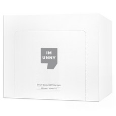 IM'UNNY 雙面化妝棉 300片 50x60mm 二合一 卸妝 去角質 濕敷, 1盒