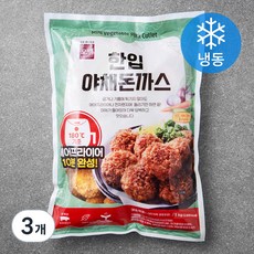 오뗄 한입 야채 돈까스 (냉동), 1kg, 3개