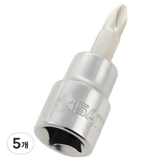 SATA 十字起子頭套筒 1 22301, 5個