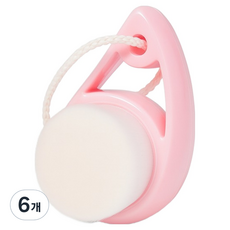 DeepTalk 便攜式掛繩細毛迷你潔面刷 DT0903, 6個, 粉紅色