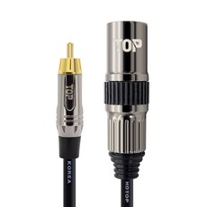 HDtop 韓國製造 線材 RCA TO XLR 公頭線 50m, HT-TP3174, 1個, 金屬黑