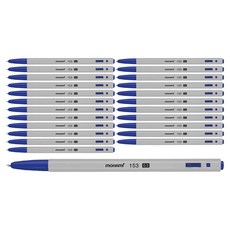 모나미 153 유성볼펜 0.5mm, 청색, 24개
