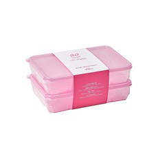 땡스소윤 냉동실 전용 밀폐용기 7호 핑크, 2개, 단품