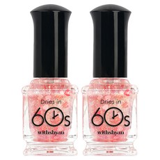 withshyan 60秒快乾指甲油, M018 Alice Heart(亮片), 9ml, 2瓶