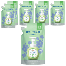 아이깨끗해 항균 폼 핸드솝 리필형 청포도, 200ml, 6개