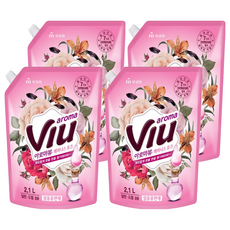 Aromaview 幸福玫瑰織物柔軟劑可再填充, 2.1L, 4個