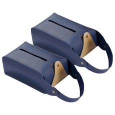 小麥購物 掛式衛生紙盒 Y815 2個, 寶藍色, 12 x 8.3 x 18cm