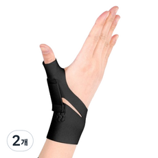 솜데이 엄지손가락 이중 손목 보호대 블랙 오른손, 2개