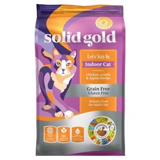 solid gold 素力高 室內無穀天然高纖貓糧 3lb, 化毛雞肉, 1.36kg, 1袋