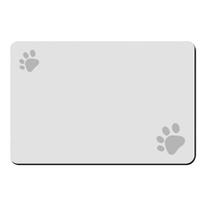 毛皇上 硅藻泥地墊 小 60 x 40cm 淺灰深腳印墊 吸水速乾浴室地墊, 1個