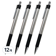 포포팬시 프리미엄 실버틱 메탈배럴 제피트 제도 샤프, 12개, 0.5mm