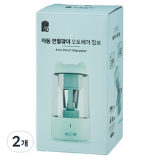 프로살림 자동 전동 연필깎이 오토베어 점보, 2개, 블루
