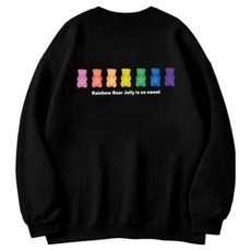 더팀 레인보우젤리 오버핏 특양면 맨투맨