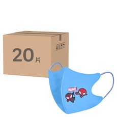 ONEDER 旺達 蜘蛛人系列立體兒童口罩 PR-BBZ009 12 x 10.5 x 0.5cm, 藍色, 10片, 2盒