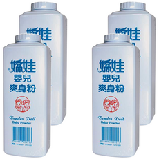嬌娃 嬰兒爽身粉, 300g, 4瓶