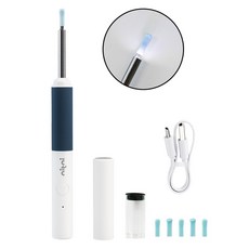 니트니 1000만 고화질 내시경 LED 스마트 이어픽 귀 클리너 NTN-EARPICK SE, 화이트 + 네이비, 1개
